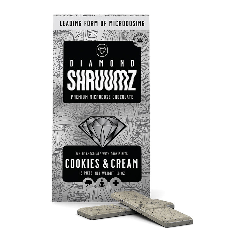 Shruumz Diamond Premium Micrododse Chocolate Mushrooms 1ct Bar 15 Piece - Premium  from H&S WHOLESALE - Just $11.50! Shop now at H&S WHOLESALE