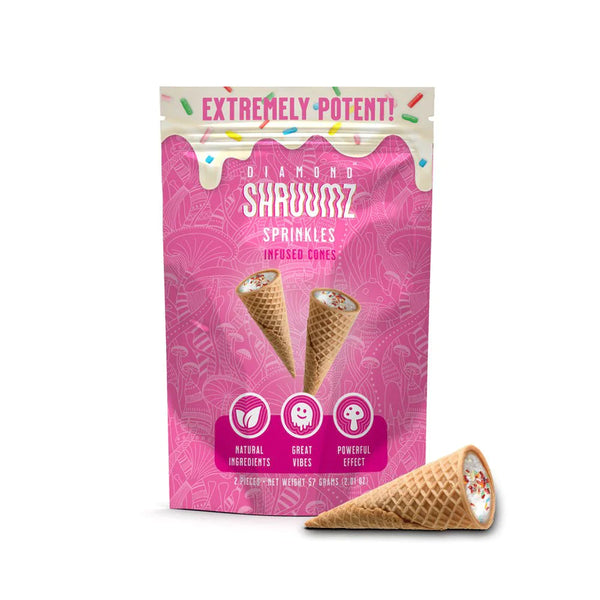 Shruumz Diamond Infused Mushrooms cones 2ct Cones - Premium  from H&S WHOLESALE - Just $13.50! Shop now at H&S WHOLESALE