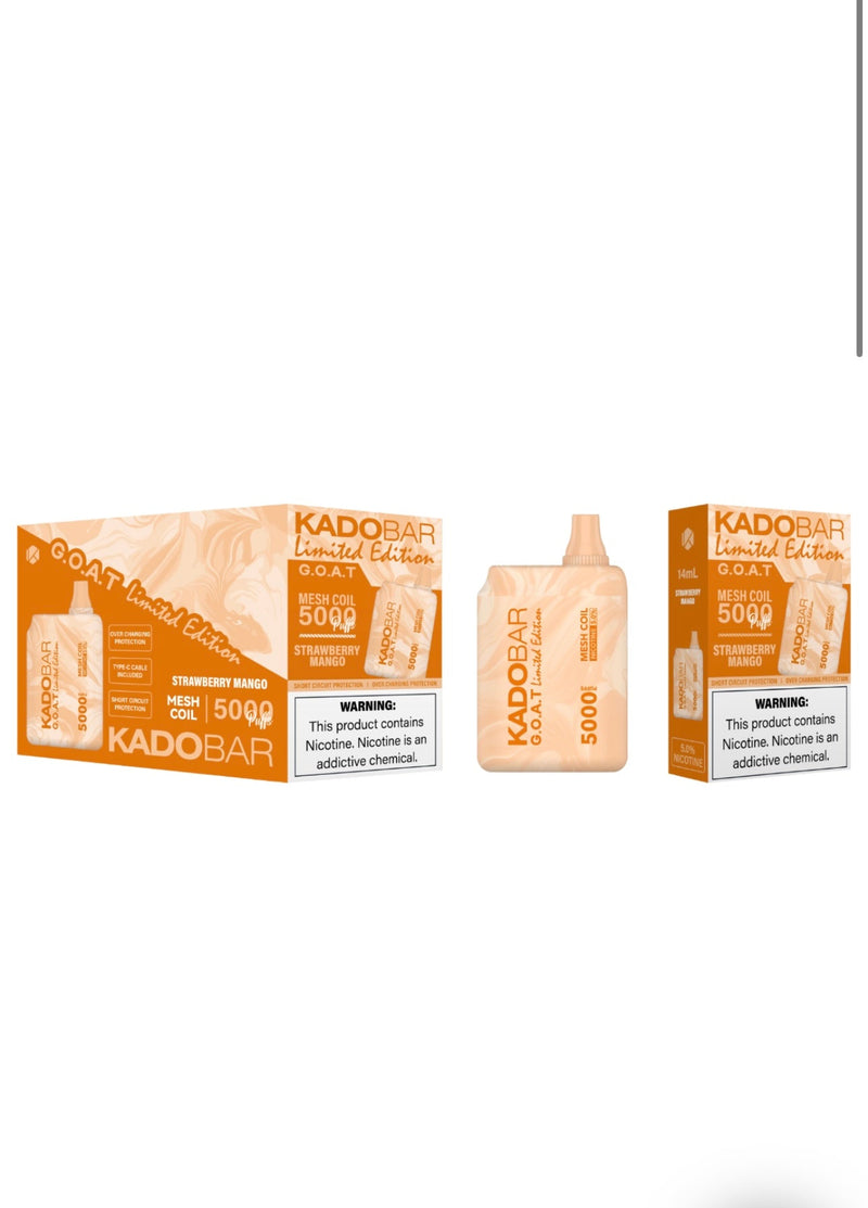 Kado Bar Goat Limited Edition 5000 Puffs MESH COIL RECHARGEABLE DISPOSABLE DEVICE 5CT - Premium  from H&S WHOLESALE - Just $40.00! Shop now at H&S WHOLESALE