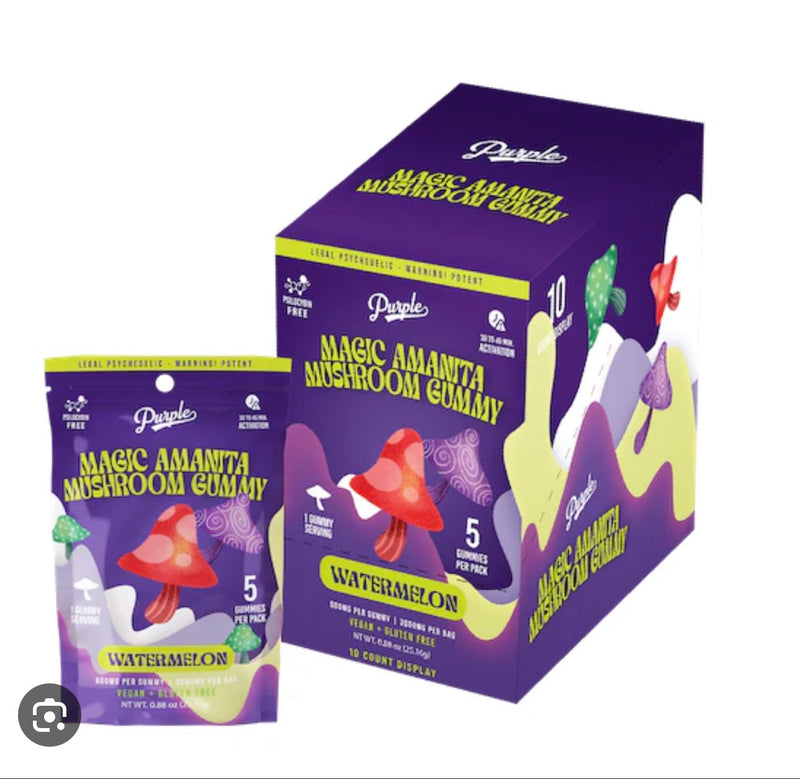 Purple Magic Amanita Mushrooms 3000mg 5ct Gummies per bag & 600mg Per Gummies 1ct - Premium  from H&S WHOLESALE - Just $14.50! Shop now at H&S WHOLESALE