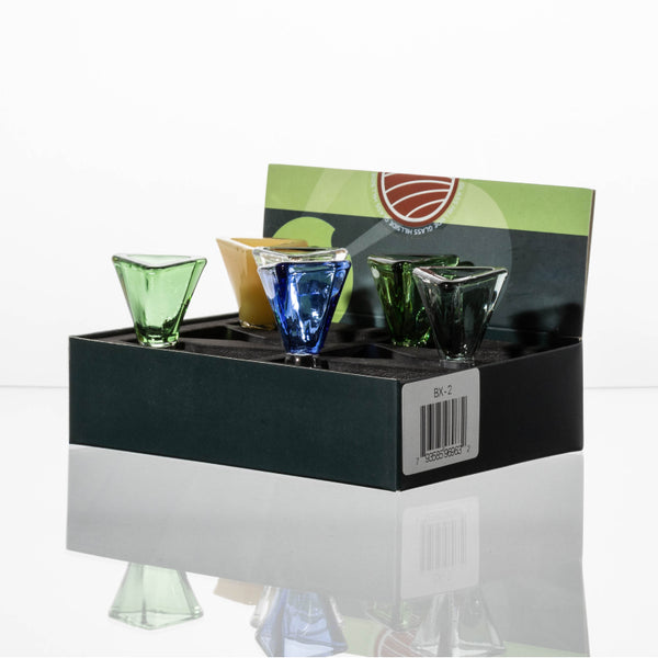 Hillside Triangle glass bowl 6ct BX-2 - Premium  from H&S WHOLESALE - Just $20.00! Shop now at H&S WHOLESALE