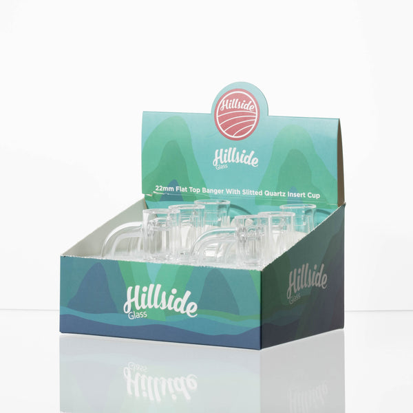 Hillside 22mm Flat top 14mm banger with Slitted Insert Cup in a 6-pack Display Box DLQ-104 - Premium  from H&S WHOLESALE - Just $30.00! Shop now at H&S WHOLESALE
