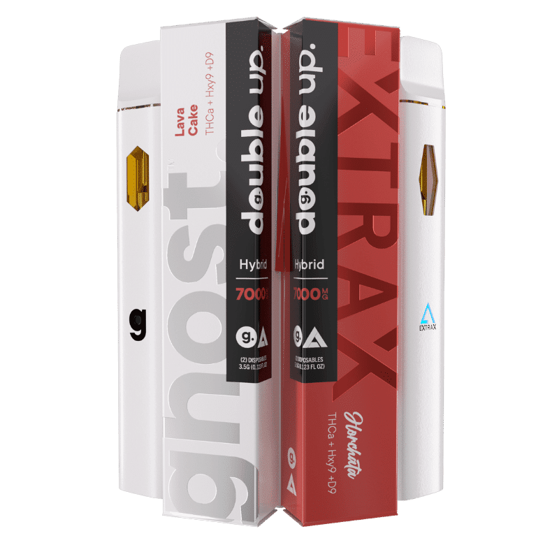Ghost Extrax THC-A+HXY9+D9 7000mg Double Up 2X3.5g Each Disposable Vape 2ct - Premium  from H&S WHOLESALE - Just $30.99! Shop now at H&S WHOLESALE