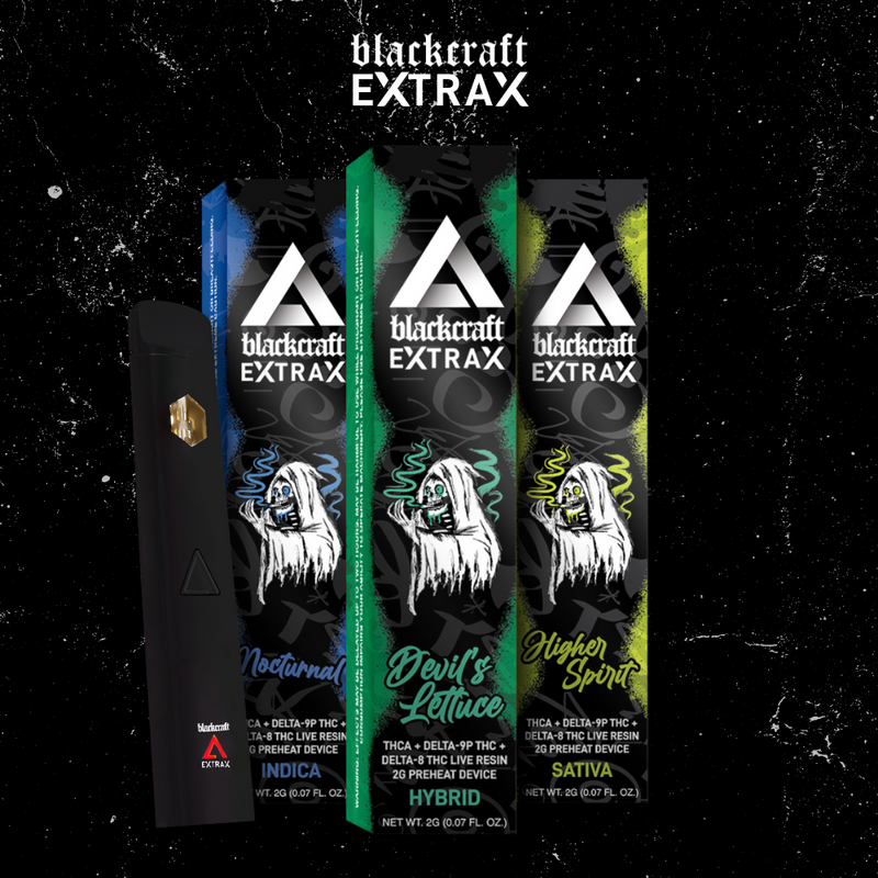 BlackCraft Extrax Preheat 2g THC-A+D-9P+D8 Live Resin 1ct Disposable Vape - Premium  from H&S WHOLESALE - Just $13.00! Shop now at H&S WHOLESALE