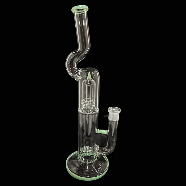 Hillside 12” water pipe with 14mm banger HE-138 - Premium  from H&S WHOLESALE - Just $50.00! Shop now at H&S WHOLESALE