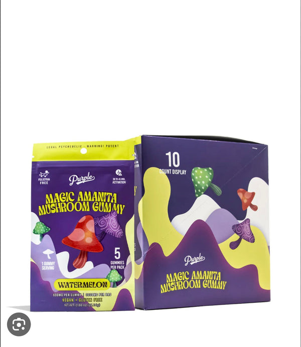Purple Magic Amanita Mushrooms 3000mg 5ct Gummies per bag & 600mg Per Gummies 1ct - Premium  from H&S WHOLESALE - Just $14.50! Shop now at H&S WHOLESALE