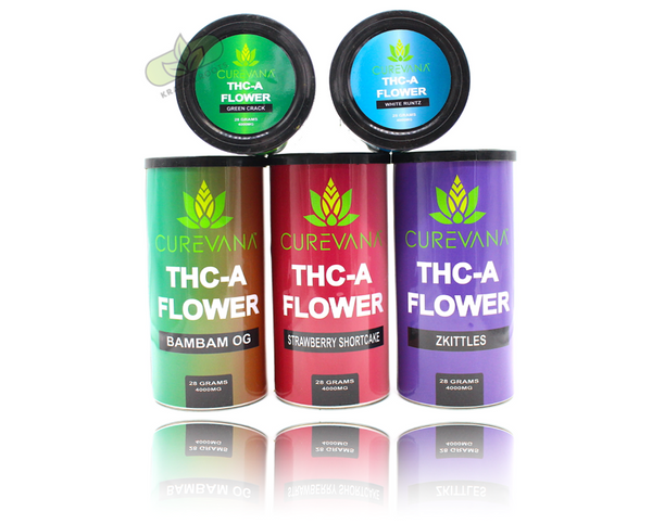 Curevana THC-A 28g Flowers 4000mg 1ct Jar - Premium  from H&S WHOLESALE - Just $29.00! Shop now at H&S WHOLESALE