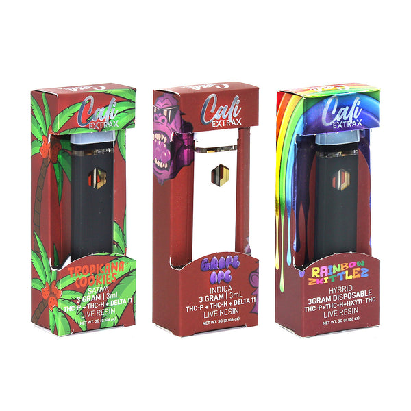 Cali Extrax Live Resin 3g THC-P & THC-H & HXY11 Disposable Vape 1ct - Premium  from H&S WHOLESALE - Just $16.00! Shop now at H&S WHOLESALE
