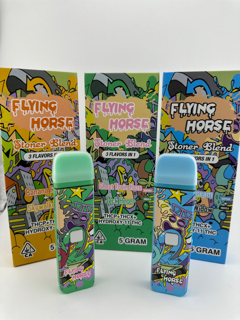 Flying Horse Stoner Blend 5g THC-P & THC-X & HYDROXY-11 3 Flavors In 1 1ct Disposable Vape - Premium  from H&S WHOLESALE - Just $19! Shop now at H&S WHOLESALE