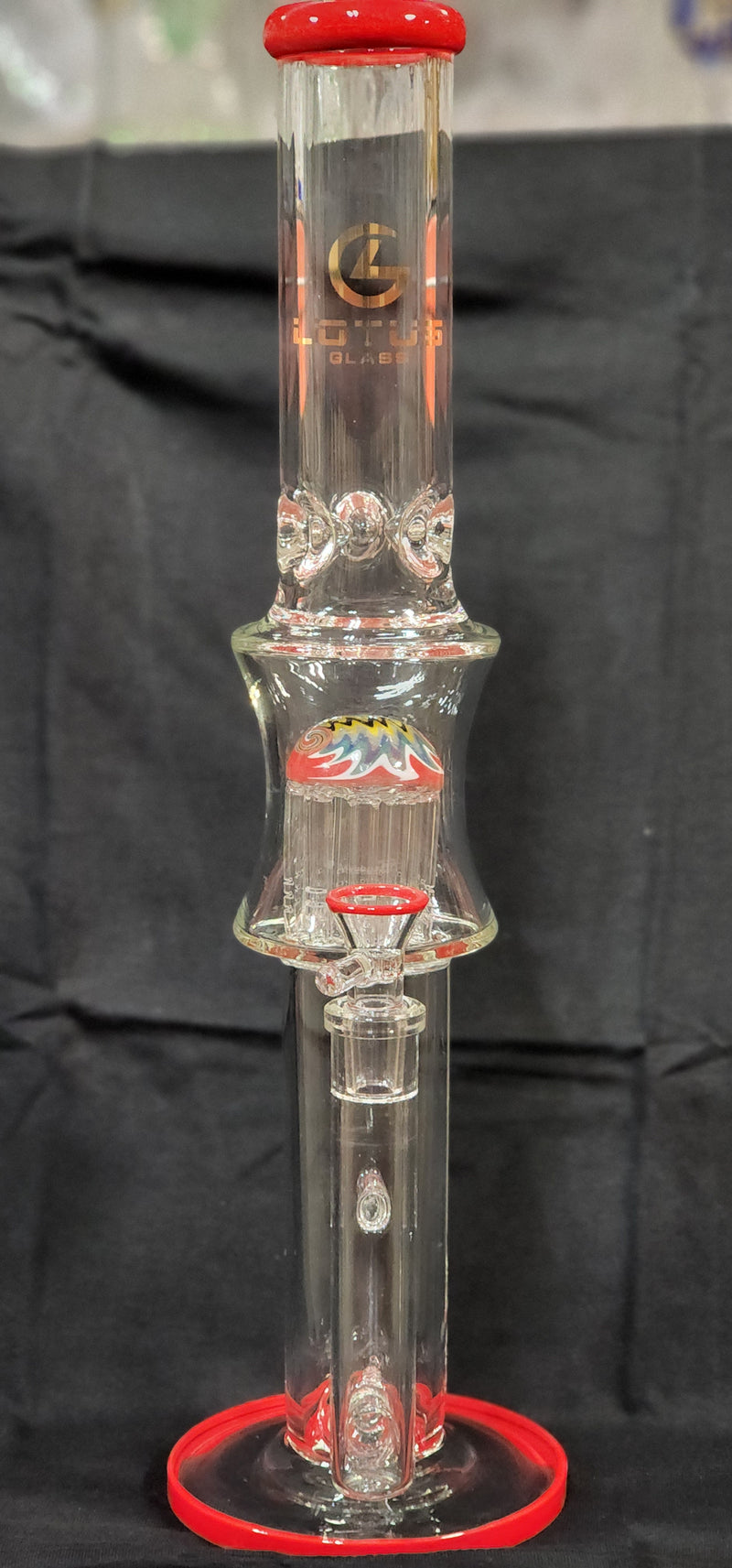 Lotus Glass Design Glass Water Pipe - Premium  from H&S WHOLESALE - Just $65.00! Shop now at H&S WHOLESALE