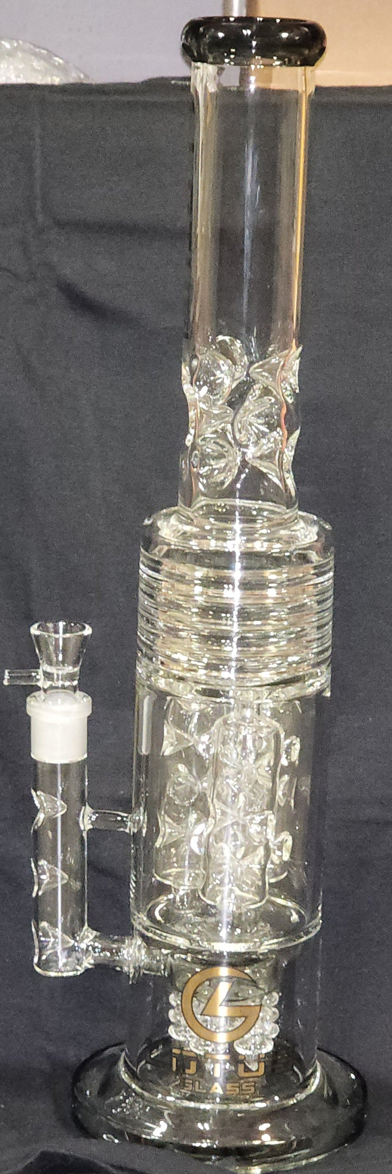 Lotus Glass Water Pipe - Premium  from H&S WHOLESALE - Just $85.00! Shop now at H&S WHOLESALE