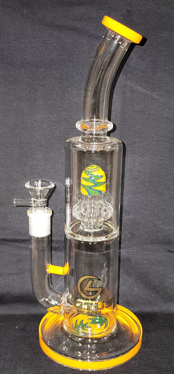 Lotus Glass Water Pipe - Premium  from H&S WHOLESALE - Just $65.00! Shop now at H&S WHOLESALE