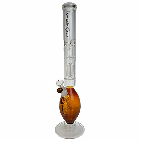 Dank Glass - 21" Football Tree Perc Straight Water Pipe - with 14M Bowl - Premium  from H&S WHOLESALE - Just $45.00! Shop now at H&S WHOLESALE