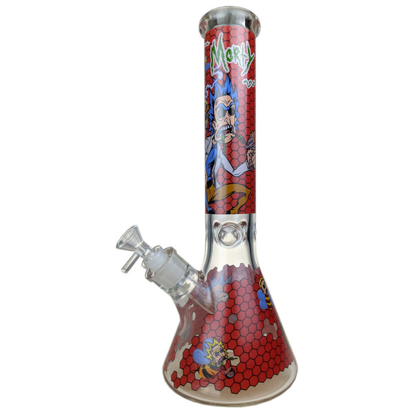 13" RM Honeycomb Decal Beaker Water Pipe - with 14M Bowl - Premium  from H&S WHOLESALE - Just $29.99! Shop now at H&S WHOLESALE