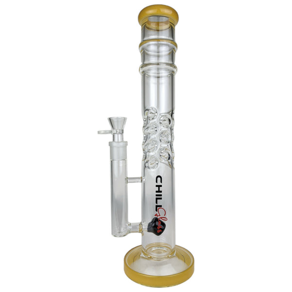 Chill Glass - 16" 21 Notch Ice Catcher 2 Ring Big Rig Water Pipe - with 18M Bowl - Premium  from H&S WHOLESALE - Just $44.00! Shop now at H&S WHOLESALE