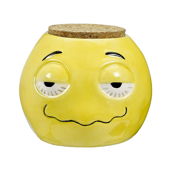 Roast & Toast Stash Jar - Stoned Emoji - Premium  from H&S WHOLESALE - Just $7.99! Shop now at H&S WHOLESALE