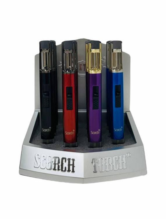 Scorch Torch Silm Pencil Torch with See Through butane 12ct