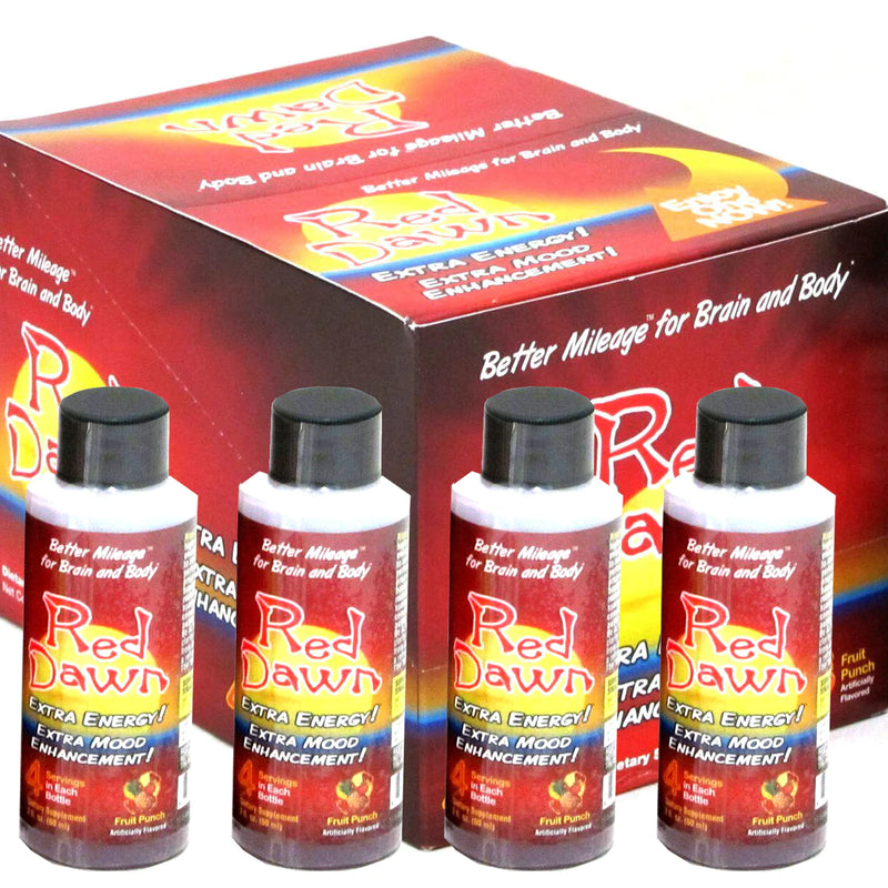 Red Dawn Liquid Shot Extra Mood 4 Servings In Each Bottle 12ct Display - Premium  from H&S WHOLESALE - Just $80.00! Shop now at H&S WHOLESALE