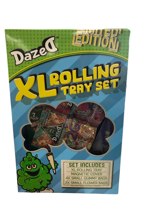 DazeD XL Rolling Tray Set with - Premium  from H&S WHOLESALE - Just $20.00! Shop now at H&S WHOLESALE