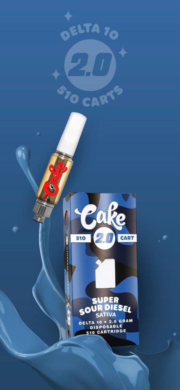 Cake 2g Delta 10 510 Cartridge 1ct - Premium  from H&S WHOLESALE - Just $12.00! Shop now at H&S WHOLESALE