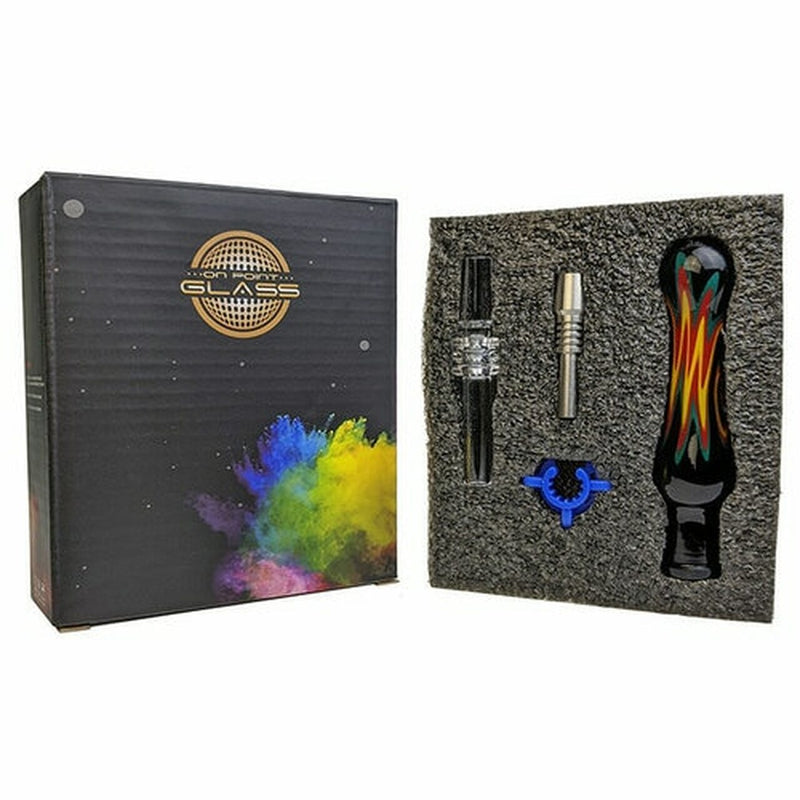 On point Glass 4’’ WigWag Nectar Pipe Dual Tip Set 10mm - Premium  from H&S WHOLESALE - Just $12.00! Shop now at H&S WHOLESALE
