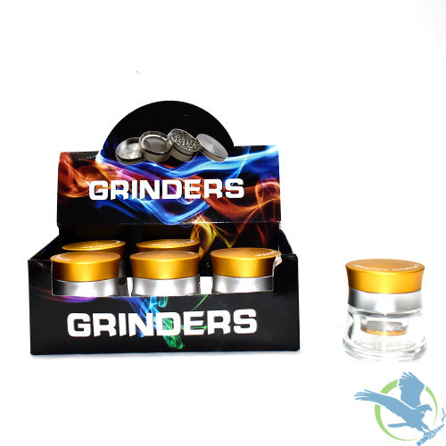 Chromium Crusher Glass Jar Grinder 4pc 6ct box 70402 Mix Colors - Premium  from H&S WHOLESALE - Just $60.00! Shop now at H&S WHOLESALE