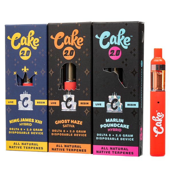 Cake 2g Delta 8 Live Resin Disposable Vape 1ct - Premium  from H&S WHOLESALE - Just $14! Shop now at H&S WHOLESALE