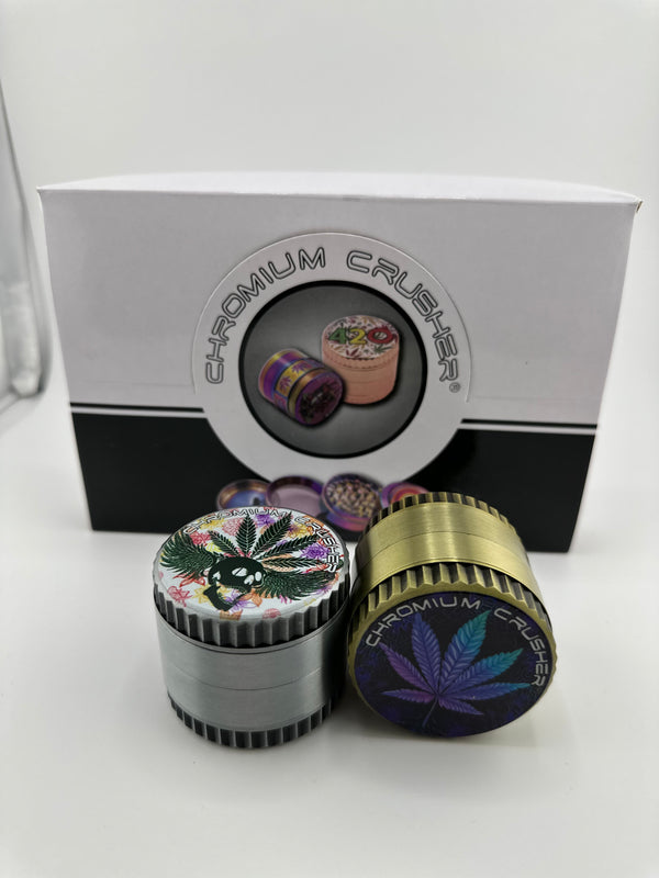 Chromium Crusher tobacco Grinder 4pc 6ct box Leaf 70393 - Premium  from H&S WHOLESALE - Just $45.00! Shop now at H&S WHOLESALE