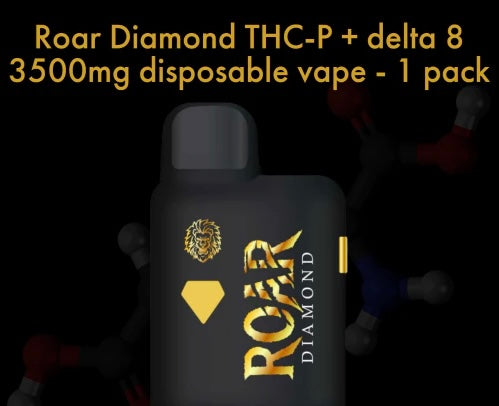 Packwoods Roar Diamond 3500mg Live Resin THC-B & THC-C & D11 & D8 Disposable Vape - Premium  from H&S WHOLESALE - Just $19.00! Shop now at H&S WHOLESALE