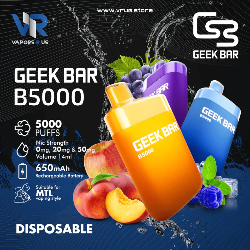 Geek Bar B5000 Disposable vape - Premium  from H&S WHOLESALE - Just $70! Shop now at H&S WHOLESALE