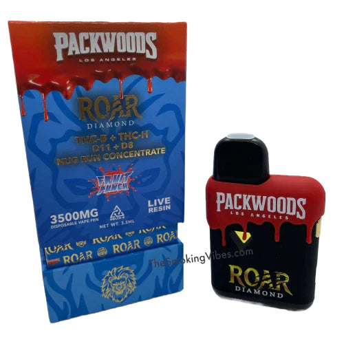 Packwoods Roar Diamond 3500mg Live Resin THC-B & THC-C & D11 & D8 Disposable Vape - Premium  from H&S WHOLESALE - Just $10! Shop now at H&S WHOLESALE