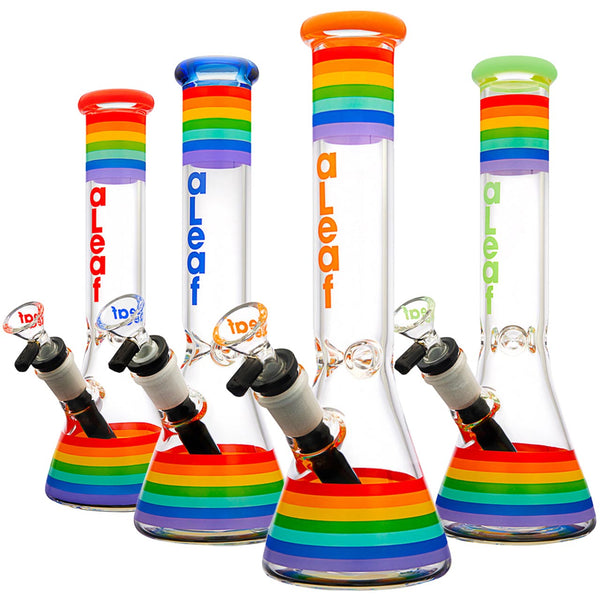 ALeaf 10’’ pride Collection Rainbow Beaker Bong 1ct AL1009 - Premium  from H&S WHOLESALE - Just $24.00! Shop now at H&S WHOLESALE