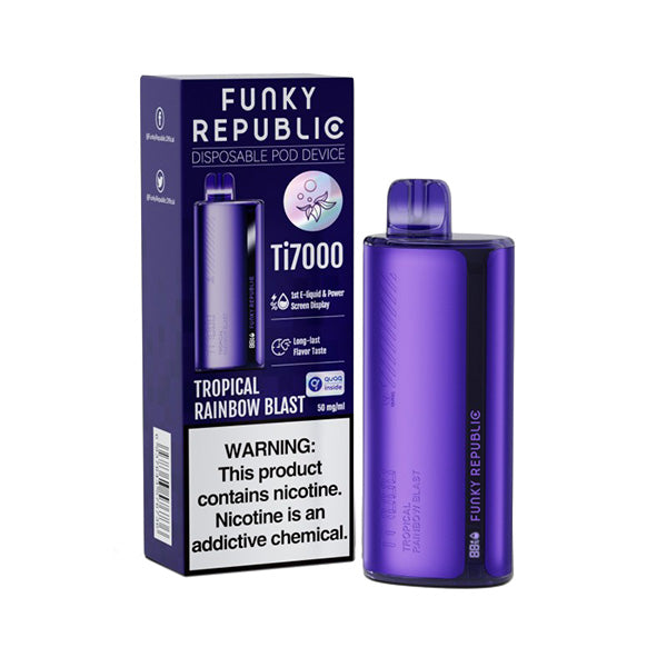 Funky Republic 5% NIC TI7000 Puffs 17ML 5ct Disposable Vapw - Premium Coming soon from Coming soon - Just $45! Shop now at H&S WHOLESALE