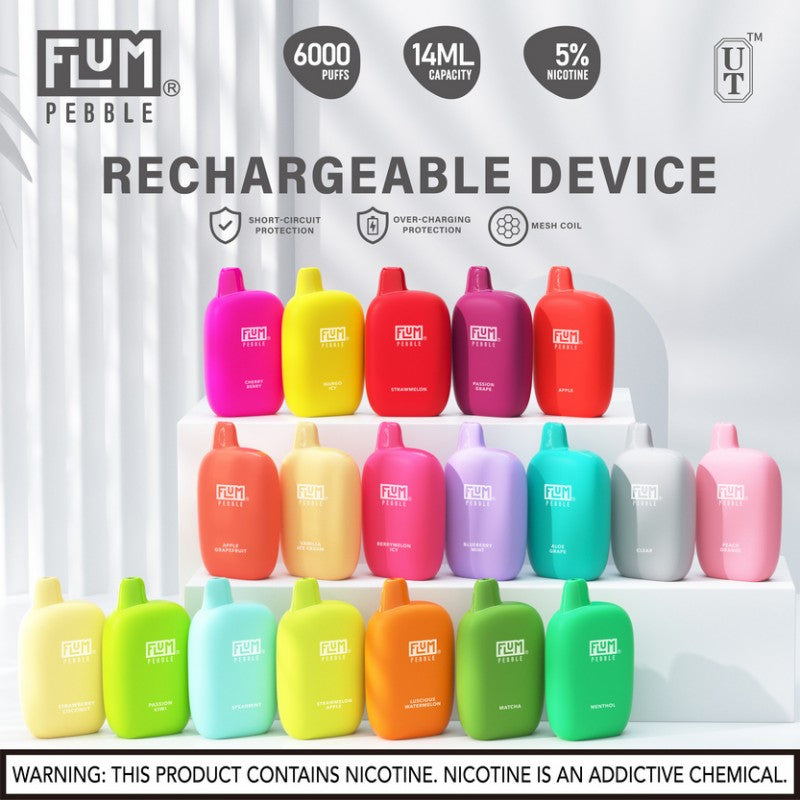 Flume Pebble 6000 puffs 5% Nic disposable vape 10ct box - Premium  from H&S WHOLESALE - Just $100.00! Shop now at H&S WHOLESALE