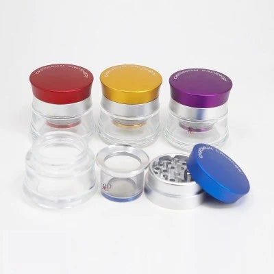 Chromium Crusher Glass Jar Grinder 4pc 6ct box 70402 Mix Colors - Premium  from H&S WHOLESALE - Just $60.00! Shop now at H&S WHOLESALE