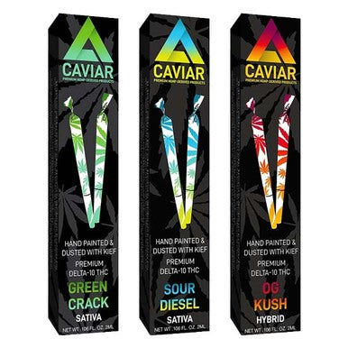 CAVIAR delta 10 pre-roll 2g with Kief 10ct box - Premium  from H&S WHOLESALE - Just $85.00! Shop now at H&S WHOLESALE